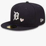 Detroit Tigers MLB Team Heart Navy 59FIFTY Fitted Cap