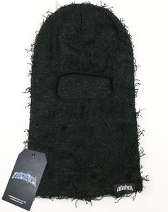 Black Distressed Balaclava Face Mask Clothing