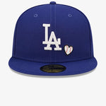 LA Dodgers MLB Team Heart Blue 59FIFTY Fitted Cap