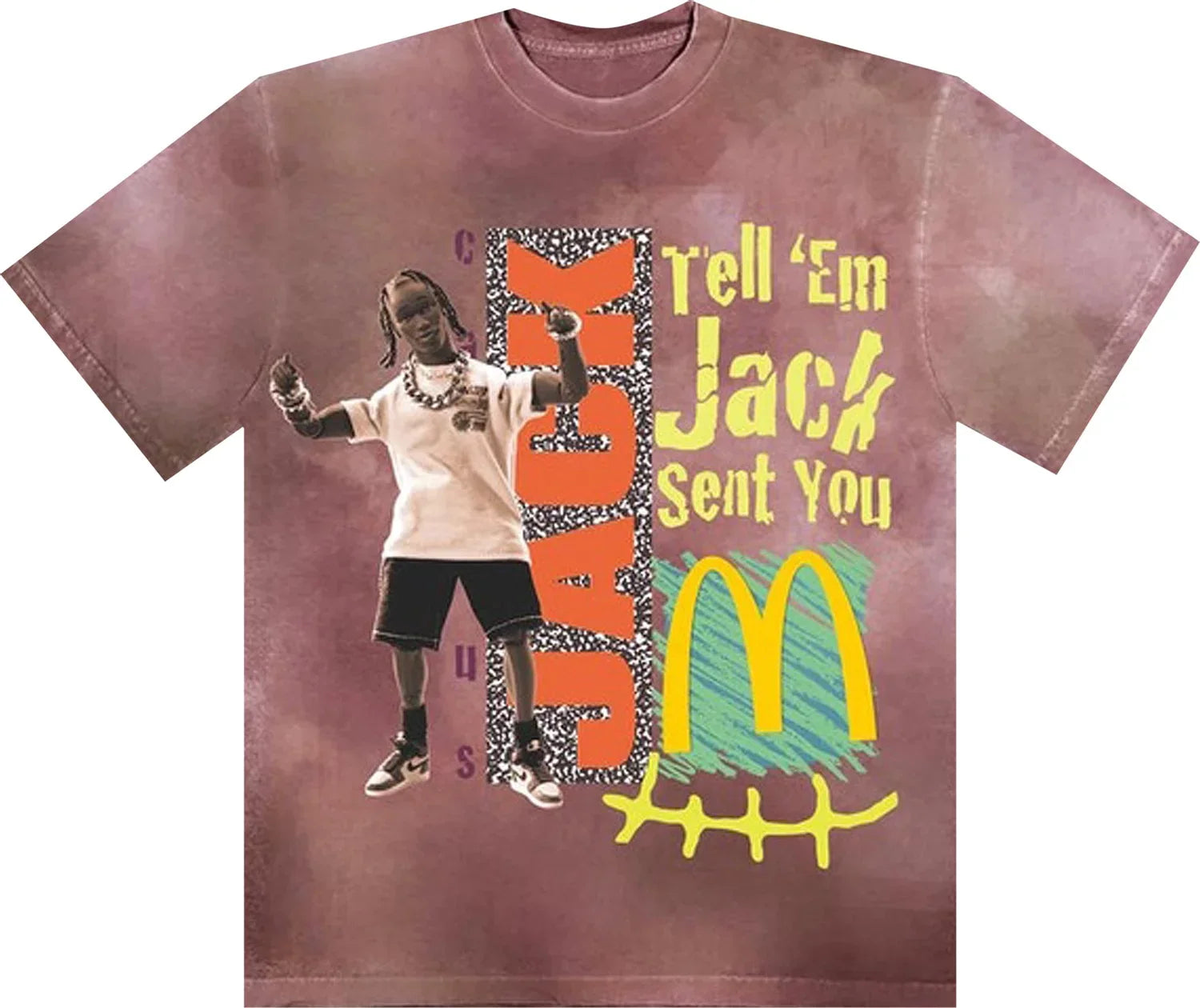Cactus Jack by Travis Scott Jack Smile T-Shirt II 'Berry' Clothing